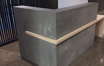 commercial stone reception desk